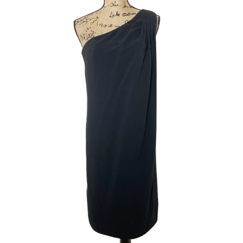 Ralph Lauren Purple Label Black One Shoulder Dress